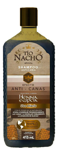 Tio Nacho Shampoo Tonalizador Anti-canas Y Anti-caída 415 Ml