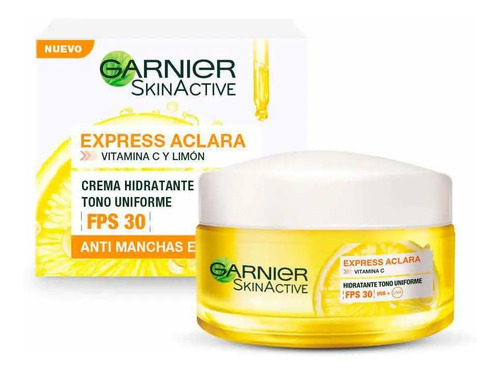 Crema Hidratante Garnier Skinactive Express Aclara 50 Ml Todo Tipo De Piel Día