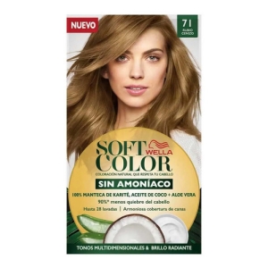 Kit Tintura Soft Sin Amoníaco Color 71 Rubio Cenizo 145g Wella