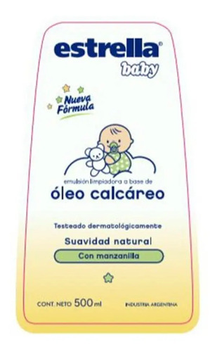 Óleo Estrella Baby Higiene Zona Del Pañal 500ml Hipoalergénico - Imagen 3