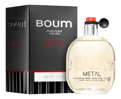 Eau De Toilette Jean Arthes Boum Metal Amaderado Especiado 100ml