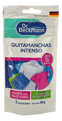 Polvo Quitamanchas Intenso Agua Fria Y Caliente Dr. Beckmann - Imagen 2