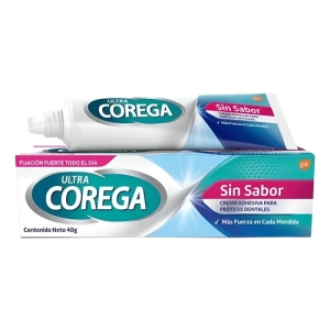 Adhesivo Corega Ultra Crema Sin Sabor 40gr Sin Olor