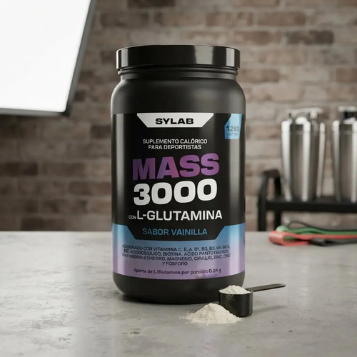 Proteína En Polvo Sylab Mass 3000 1.2 Kg Vainilla Hipercalórica - Imagen 3