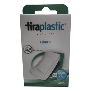 Tiraplastic Apósitos Estériles Antiséticos 7,5x5cm X5u