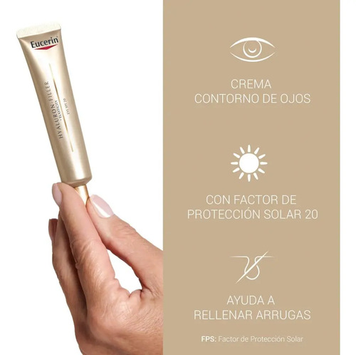 Contorno De Ojos Eucerin Hyaluron Filler + Elasticity 15ml Todo Tipo De Piel Día/noche - Imagen 2