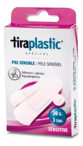 Curita Tiraplastic Apósitos 3 Tamaños Piel Sensible X20un