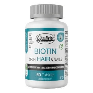 Biotina Vitamina B5 Zinc Cisteína X60 Tabs Qualivits Vegano Natural