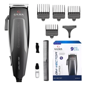 Máquina Peluquería Kit Recortadora Cabello Barba Pelo Viaje Negro