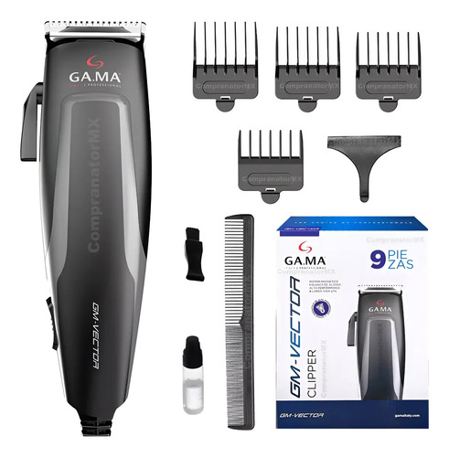 Máquina Peluquería Kit Recortadora Cabello Barba Pelo Viaje Negro