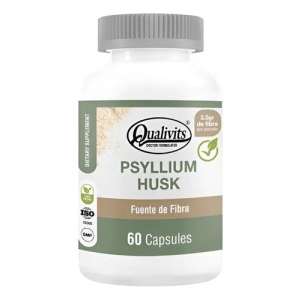 Psyllium Husk Fibra Dietética X 60 - Qualivits Apto Vegano Sin Sabor