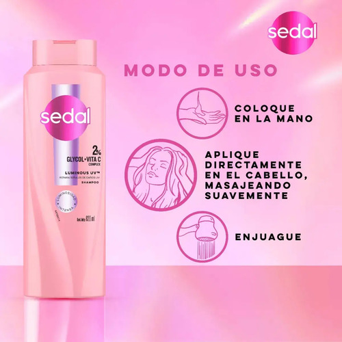 Shampoo Luminous Uv 650 Ml Sedal - Imagen 3