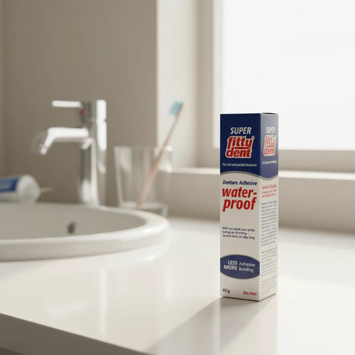 Adhesivo Para Prótesis Dental Super Fittydent Waterproof 40g