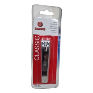 Alicate Corta Uñas Classic Con Lima Mundial Acero Carbono Plateado