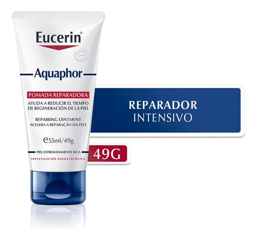 Pomada Crema Reparadora Eucerin Aquaphor 49g Hidratación Neutra - Imagen 3