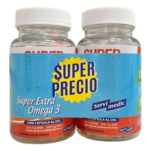 Super Extra Omega Pack X2 Servimedic Sin Sabor