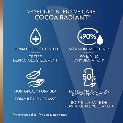 Vaseline Locion Cuidados Intensivos Cacao Radiante 298gr - Imagen 4