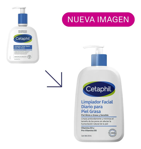 Gel Limpiador Facial Diario 236 Ml- Grasa - Día/noche Cetaphil - Imagen 9