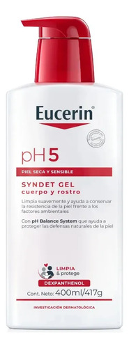 Jabon Gel Eucerin Ph5 Syndet Cuerpo Y Rostro 400ml