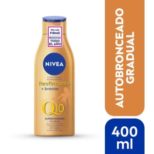 Crema Corporal Autobronceante + Reafirmante Nivea Q10 Para Uso Diario X 400 Ml