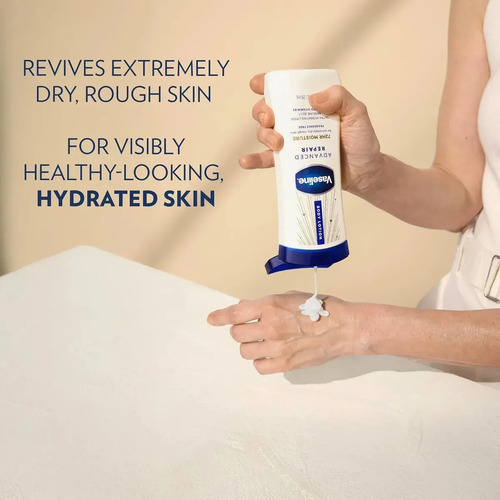 Crema Vaseline Advanced Repair Sin Aroma 295ml | Crema Corporal Humectante Para Piel Extra Seca Y Sensible | 1 Unidad Neutra - Imagen 4
