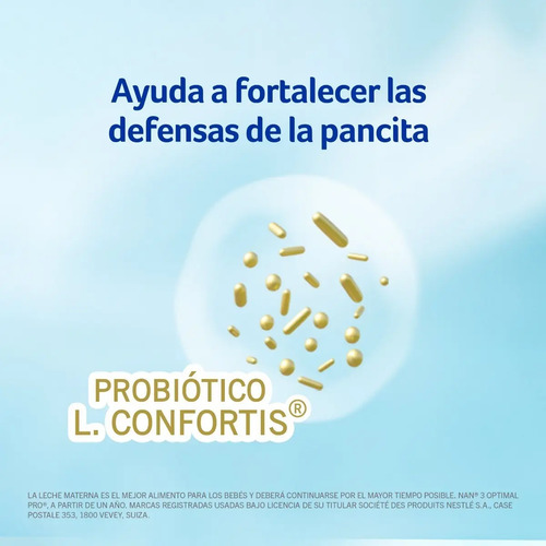 Nestlé Nan Optimal Pro 3 Leche De Fórmula En Polvo Sin Tac En Lata De 1 De 800g - Imagen 4
