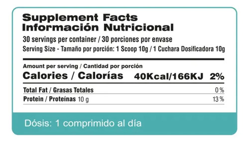 Colágeno Hidrolizado Qualivits En Polvo 300g Libre De Gluten Y Lactosa - Imagen 2