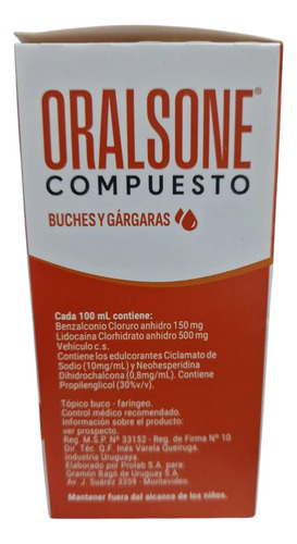 Oralsone Compuesto Buches Y Gargaras Anestesico - Imagen 2
