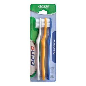 Cepillo De Dientes Den3 Ortodoncia 3 Unidades