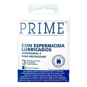 Preservativo Prime Caja X3 Tipo De Preservativo Espermicida