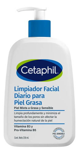 Gel Limpiador Facial Diario 236 Ml- Grasa - Día/noche Cetaphil - Imagen 8