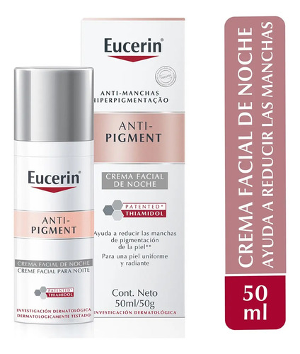 Crema De Noche Eucerin Anti-pigment 50ml 30+ Años Todo Tipo De Piel Noche