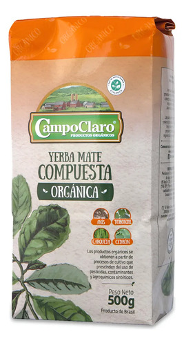 Yerba Compuesta Organica Campo Claro 500 Grs