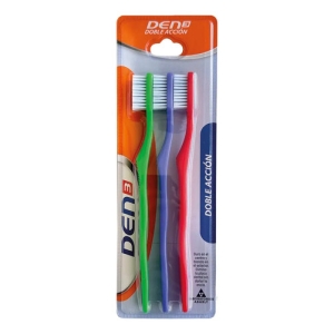 Den3 Cepillo Dental Doble Acción X 3 Sangar Varios