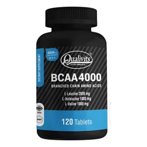 Bcaa 4000 Qualivits® Aminoácidos 120 Tabletas Sin Sabor