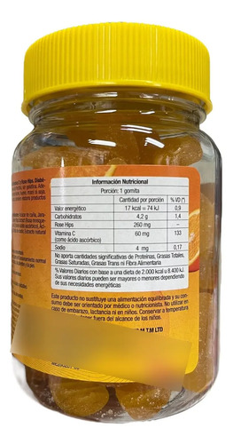 Vitamina C Natural Life Gomitas 55 Días. Naranja - Imagen 2