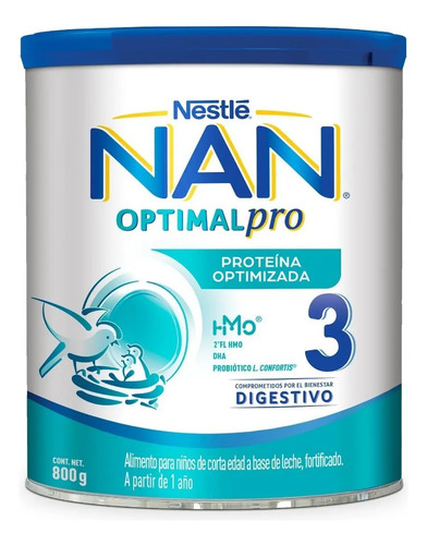 Nestlé Nan Optimal Pro 3 Leche De Fórmula En Polvo Sin Tac En Lata De 1 De 800g - Imagen 3