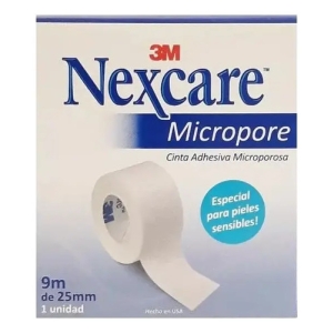 Cinta Adhesiva 3m Nexcare 9m X 25mm Blanco Blanco Micropore