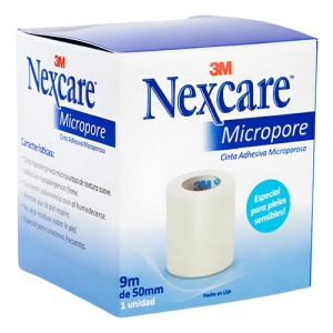 Cinta Adhesiva Leuco 3m Micropore Blanca 50mm X 9m Blanco Liso