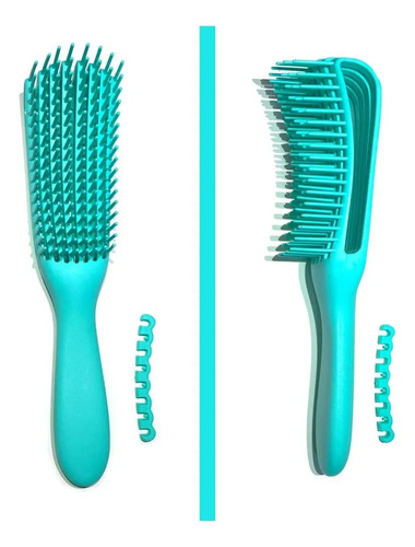 Cepillo Desenredante Para Cabello Rizado. Colores Sangar Turquesa - Imagen 3