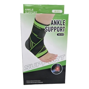 Tobillera Deportiva Ajustable Anti Esguince Protección Negro Y Verde