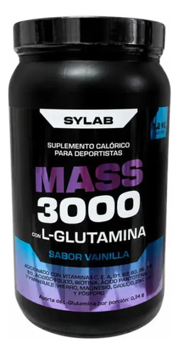 Proteína En Polvo Sylab Mass 3000 1.2 Kg Vainilla Hipercalórica