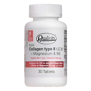 Colágeno Tipo 2 Uc-ii Magnesio Vitamina C Y B6 Qualivits 30 Tabletas Natural