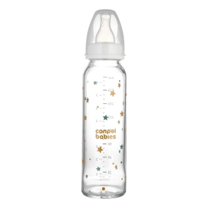 Mamadera De Vidrio Canpol Con Tetina 240 Ml