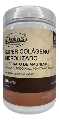 Super Colágeno Hidrolizado Qualivits Sabor Natural + Citrato Magnesio 300g - Imagen 2