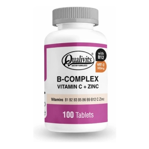 Qualivits B-complex Vitamina C + Zinc X 100 Tabletas Sin Sabor