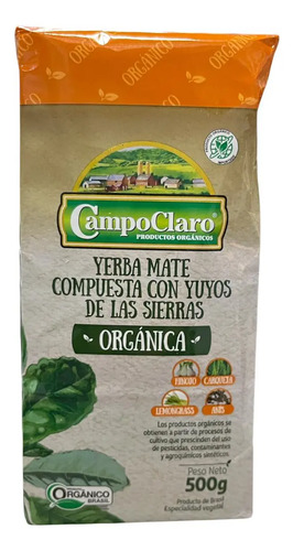 Yerba Compuesta Organica Campo Claro 500 Grs - Imagen 3