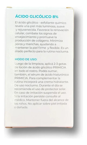 Primicia Serum Facial Acido Glicolico 30ml Antimanchas Todo Tipo De Piel - Imagen 3