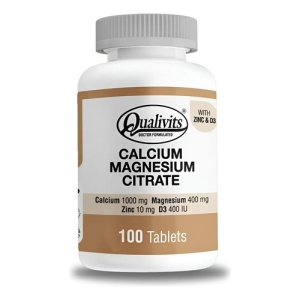 Qualivits Calcio Magnesium Citrate X 100 Tabletas Sin Sabor