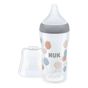 Mamadera Nuk Perfect Match Fisiológica 260ml Tetina M +3m Gris